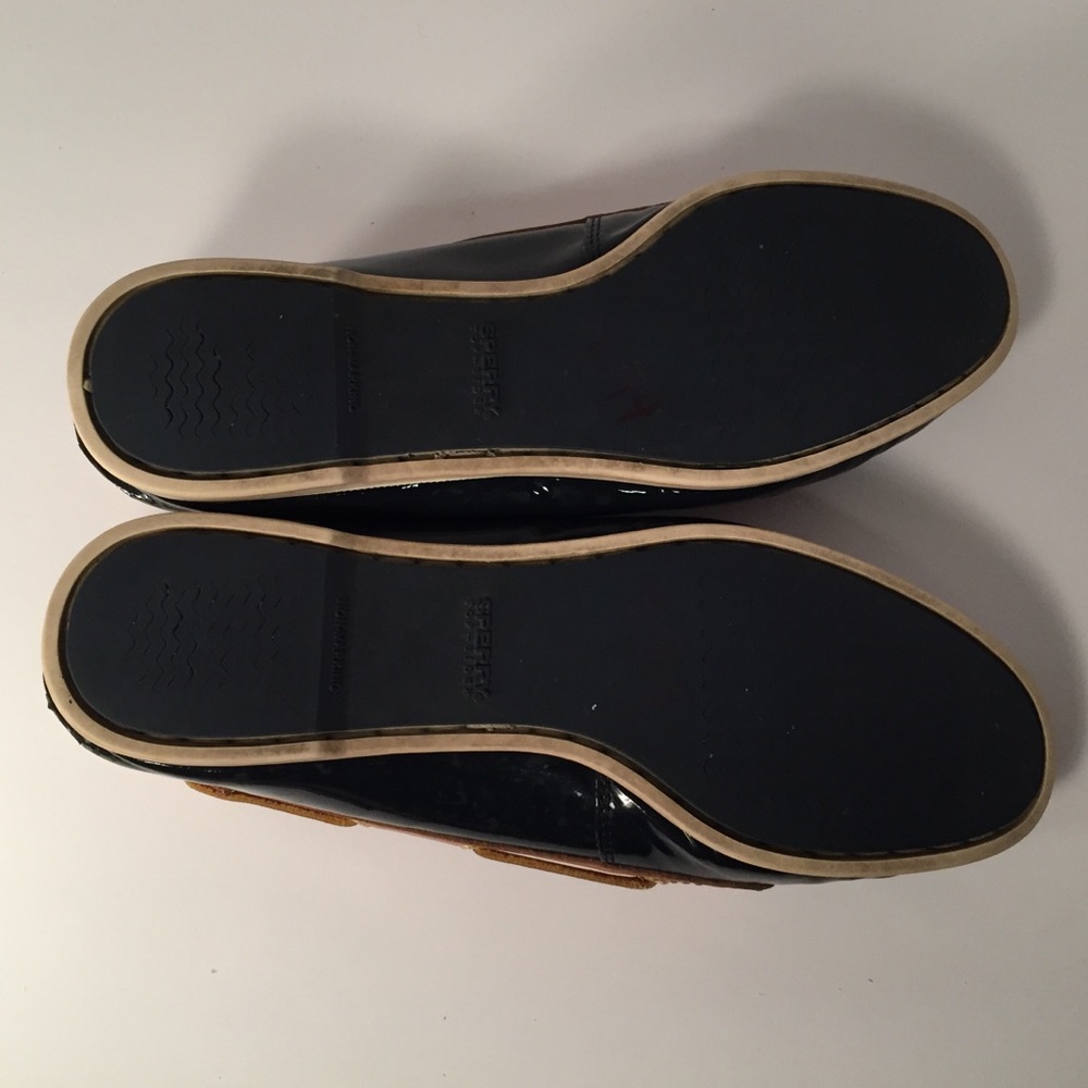 SPERRY Navy Blue/Brown Gold Lace Shoes 6.5M US - Picture 8 of 8